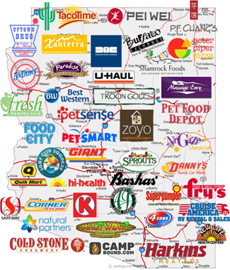 Arizona retail map